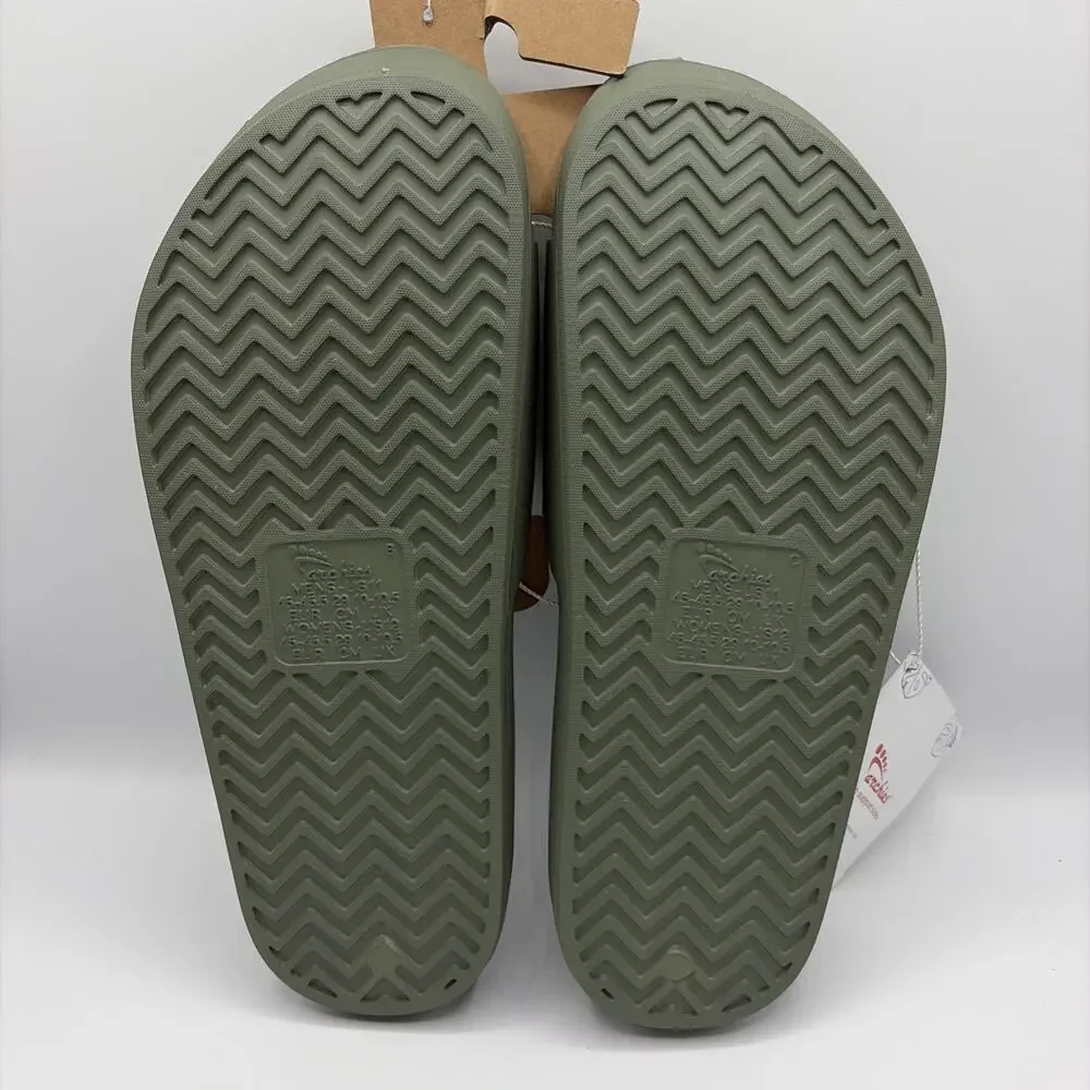 Archies Olive Green Arch Support Flip Flops Unisex Sz US M 11 W 12 NWT